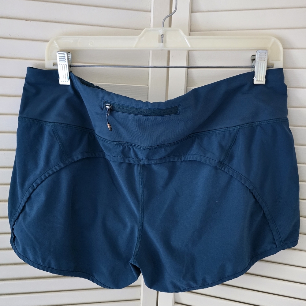 2 pairs Lululemon Women’s Performance Running Shorts - Deep Teal And Navy. - Picture 2 of 6